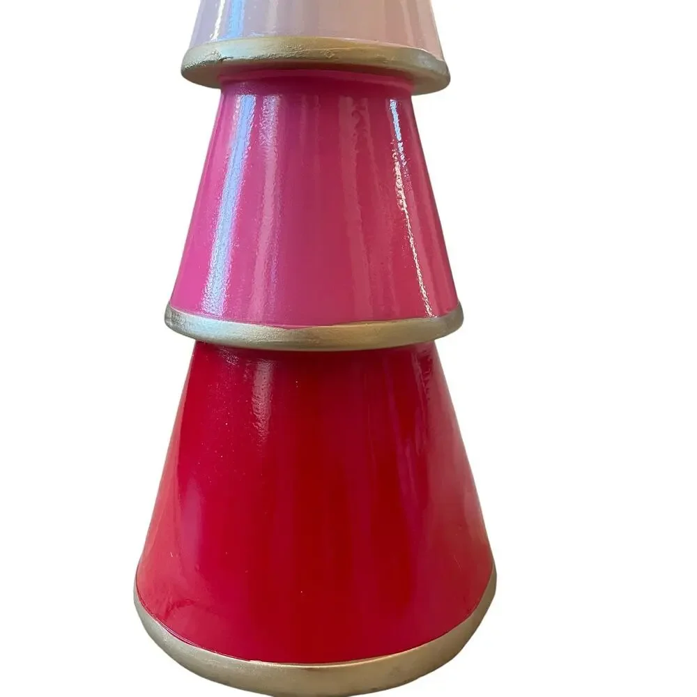 CUPCAKES AND CASHMERE Pink Christmas Tree with Gold Star 2024 NEW